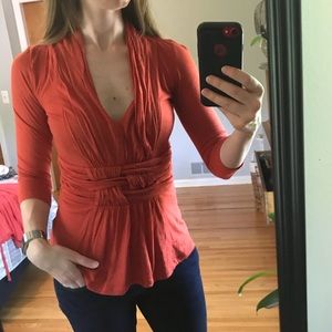 Ett wa anthropologie burnt orange top XS